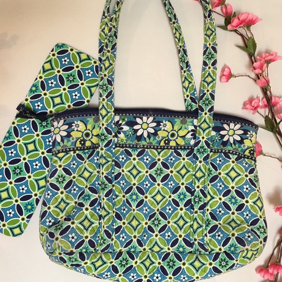 Vera Bradley Tote Purse Structured Bottom - Picture 7 of 7